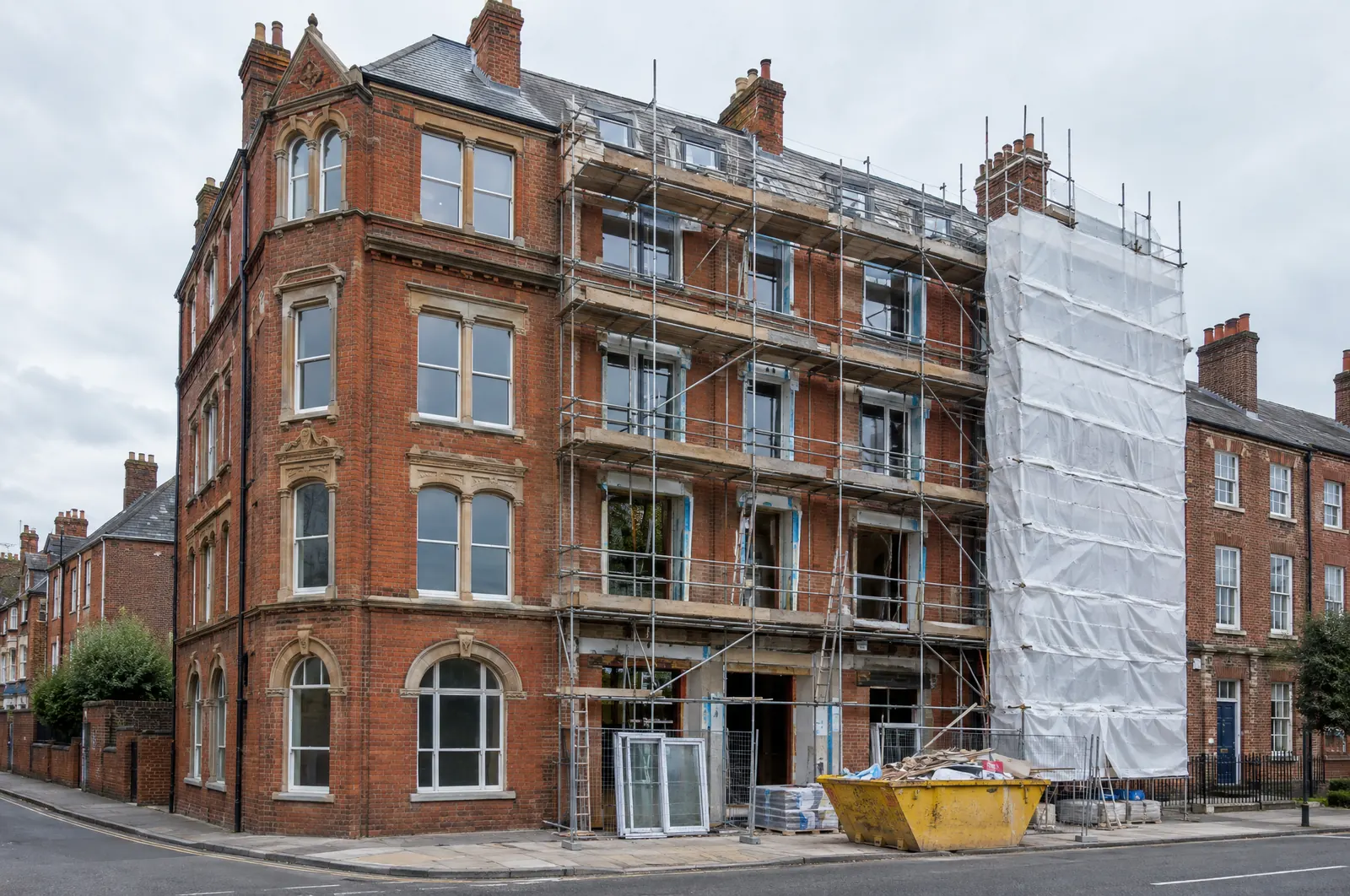 A Victorian office building being converted into apartments