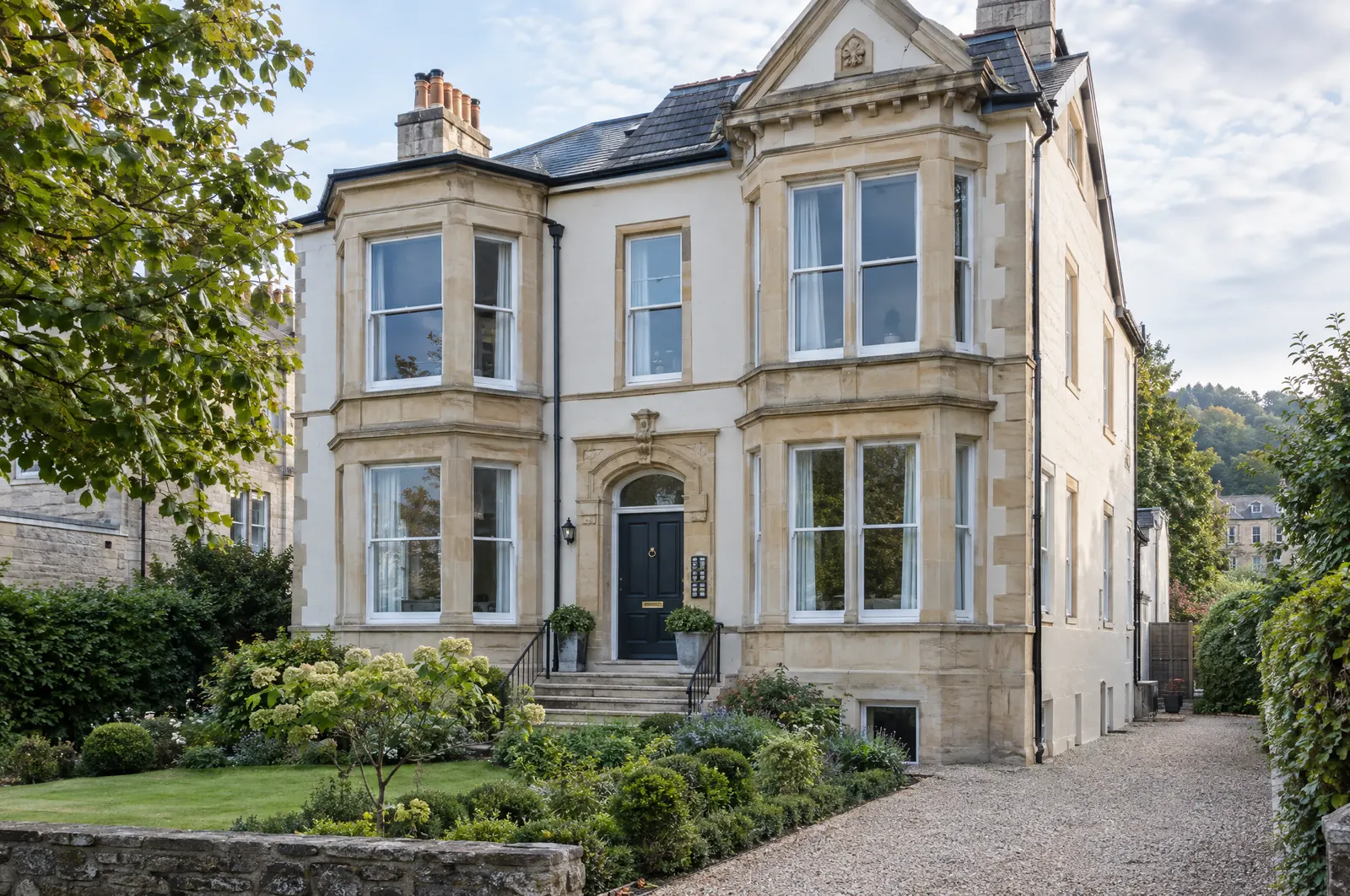 A large Victorian villa divided into flats